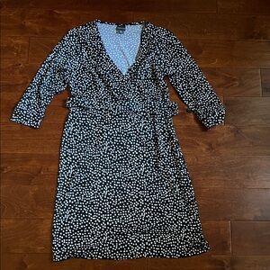 Covington Black and White Polka Dot Mini Dress